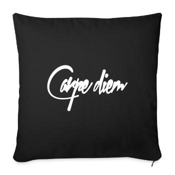 Carpe Diem - Sofa pillowcase 17,3'' x 17,3'' (45 x 45 cm) - black - Front
