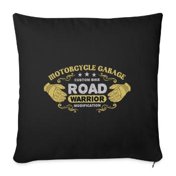 Motorcyclists - Sofa pillowcase 17,3'' x 17,3'' (45 x 45 cm) - black - Front