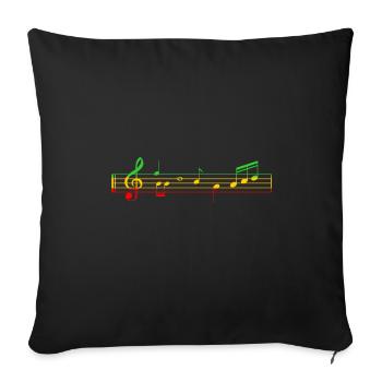 reggae - Sofa pillowcase 17,3'' x 17,3'' (45 x 45 cm) - black - Front