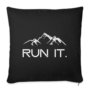 Lancez-le. - Housse de coussin décorative 45 x 45 cm - noir - Devant