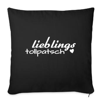 Lieblings Tollpatsch - Sofakissenbezug 45 x 45 cm - Schwarz - Vorne