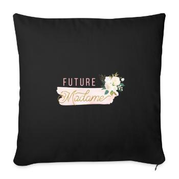 Customizable Future Madame - Sofa pillowcase 17,3'' x 17,3'' (45 x 45 cm) - black - Front