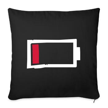 battery - Sofa pillowcase 17,3'' x 17,3'' (45 x 45 cm) - black - Front