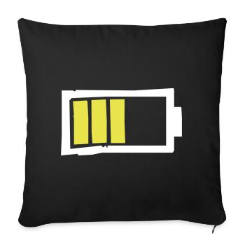 battery - Sofa pillowcase 17,3'' x 17,3'' (45 x 45 cm) - black - Front