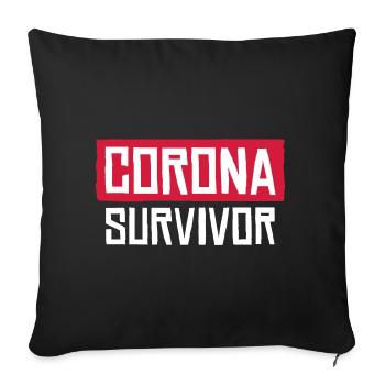 Corona Survivor - Sofakissenbezug 45 x 45 cm - Schwarz - Vorne