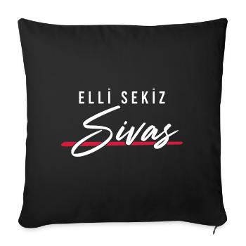 Sivas 58 - Housse de coussin décorative 45 x 45 cm - noir - Devant