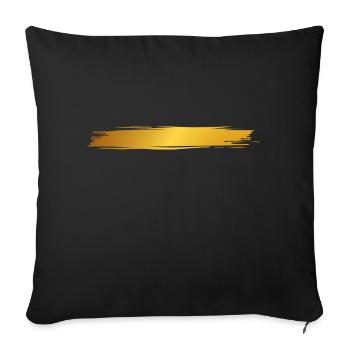 Paint blob splash paint painter gift gold stripes - Sofa pillowcase 17,3'' x 17,3'' (45 x 45 cm) - black - Front
