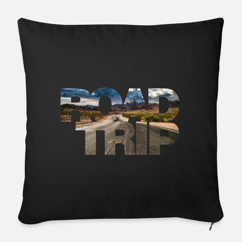 Road Trip - Sofakissenbezug 45 x 45 cm - Schwarz