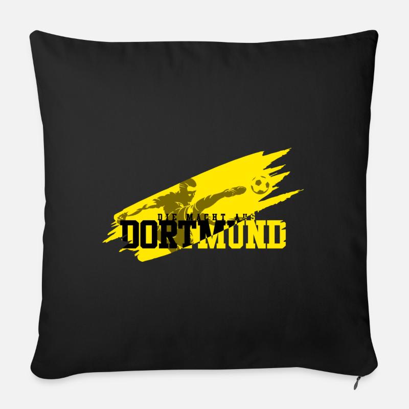 Fussball Dortmund - Sofakissenbezug 45 x 45 cm - Schwarz