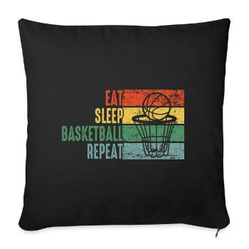 Basketball basketball players Basketball players - Sofa pillowcase 17,3'' x 17,3'' (45 x 45 cm) - black - Front