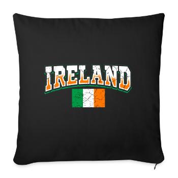 Ireland Fan - Sofa pillowcase 17,3'' x 17,3'' (45 x 45 cm) - black - Front