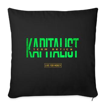 Kapitalist Team Aktien - Sofakissenbezug 45 x 45 cm - Schwarz - Vorne