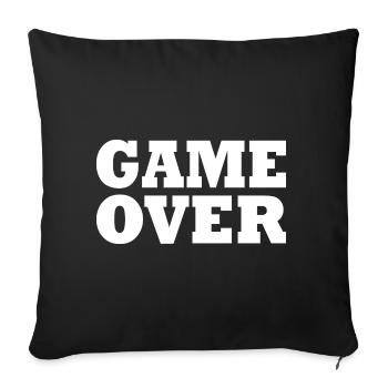 Game over - Housse de coussin décorative 45 x 45 cm - noir - Devant