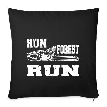 EXÉCUTER LA FORÊT RUN - Housse de coussin décorative 45 x 45 cm - noir - Devant