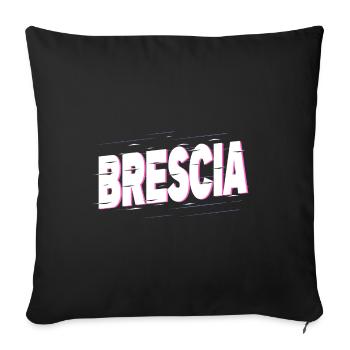 Brescia Italy City Writing Home Love Holidays - Sofa pillowcase 17,3'' x 17,3'' (45 x 45 cm) - black - Front