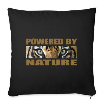 Wild Tiger - Wilderness - Powered by Nature - Sofa pillowcase 17,3'' x 17,3'' (45 x 45 cm) - black - Front