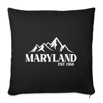 Maryland - Housse de coussin décorative 45 x 45 cm - noir - Devant
