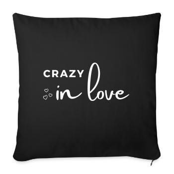 JGA Bachelorette Party Bride crazy in love - Sofa pillowcase 17,3'' x 17,3'' (45 x 45 cm) - black - Front