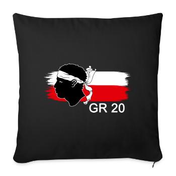 GR 20 Wandern Korsika Trek Wandern - Sofakissenbezug 45 x 45 cm - Schwarz - Vorne