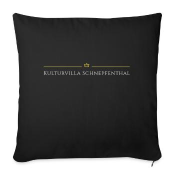 Kulturvilla Schnepfenthal - gelb - Sofakissenbezug 45 x 45 cm - Schwarz - Vorne