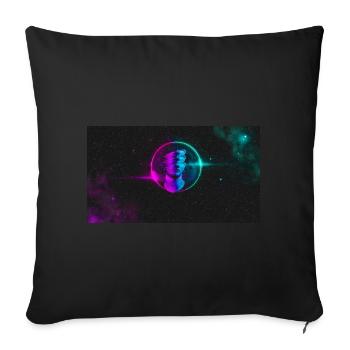 spaced out - Sofa pillowcase 17,3'' x 17,3'' (45 x 45 cm) - black - Front