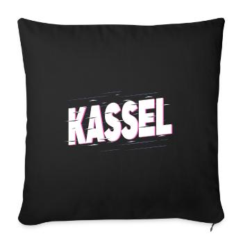 Kassel Germany City Font Home Love - Sofa pillowcase 17,3'' x 17,3'' (45 x 45 cm) - black - Front