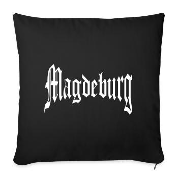 Magdeburg - Sofakissenbezug 45 x 45 cm - Schwarz - Vorne