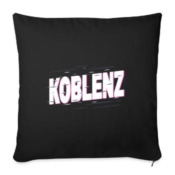 Koblenz Deutschland Stadt Schrift Heimat Liebe - Sofakissenbezug 45 x 45 cm - Schwarz - Vorne