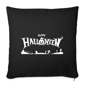 happy halloween - Housse de coussin décorative 45 x 45 cm - noir - Devant