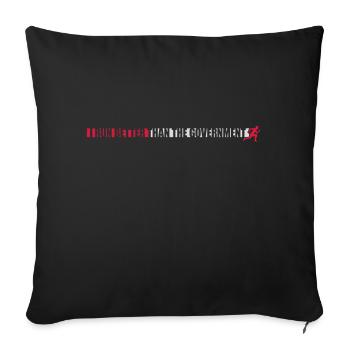 run better than government - Sofa pillowcase 17,3'' x 17,3'' (45 x 45 cm) - black - Front