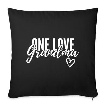 EINE LIEBE OMA. OMA GESCHENK. - Sofakissenbezug 45 x 45 cm - Schwarz - Vorne