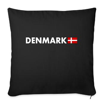 Denmark - Sofa pillowcase 17,3'' x 17,3'' (45 x 45 cm) - black - Front