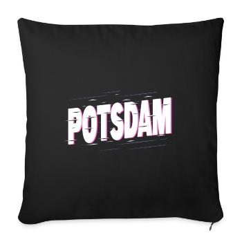 Potsdam Deutschland Stadt Schrift Heimat Liebe - Sofakissenbezug 45 x 45 cm - Schwarz - Vorne