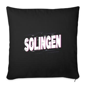 Solingen Germany City Font Home Love - Sofa pillowcase 17,3'' x 17,3'' (45 x 45 cm) - black - Front