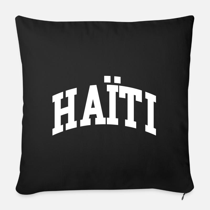Haiti - Sofa pillowcase 17,3'' x 17,3'' (45 x 45 cm) - black