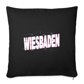 Wiesbaden Germany City Font Home Love - Sofa pillowcase 17,3'' x 17,3'' (45 x 45 cm) - black - Front