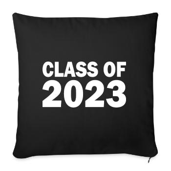 Class of 2023 - Sofa pillowcase 17,3'' x 17,3'' (45 x 45 cm) - black - Front