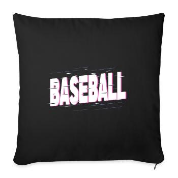 Baseball Baseball Player Font Home Run Sport - Sofa pillowcase 17,3'' x 17,3'' (45 x 45 cm) - black - Front