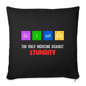 Chemie Elemente Wissenschaft | Chemie Geschenk - Sofakissenbezug 45 x 45 cm - Schwarz - Vorne
