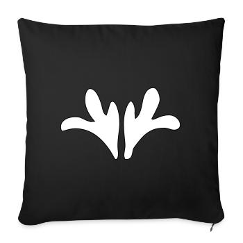 Ornament – Vectorgraphic - Sofa pillowcase 17,3'' x 17,3'' (45 x 45 cm) - black - Front