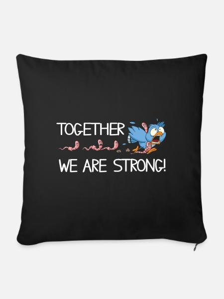Together we are strong - Sofakissenbezug 45 x 45 cm - Schwarz