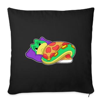 Couverture de couchage serpent - Housse de coussin décorative 45 x 45 cm - noir - Devant