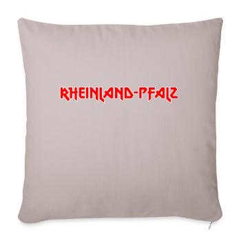 Modisches Heimat RHEINLAND-PFALZ Metal-Design - Sofakissenbezug 45 x 45 cm - helles Taupe - Vorne