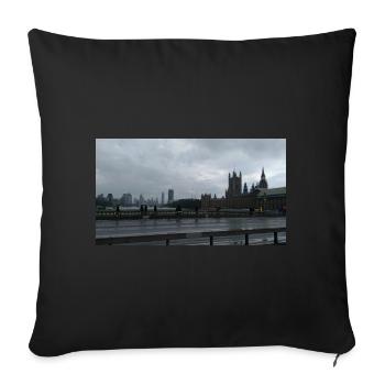 London Mood - Sofa pillowcase 17,3'' x 17,3'' (45 x 45 cm) - black - Front