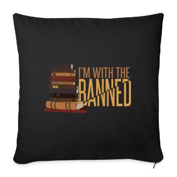 I'm With The Banned - Sofa pillowcase 17,3'' x 17,3'' (45 x 45 cm) - black - Front
