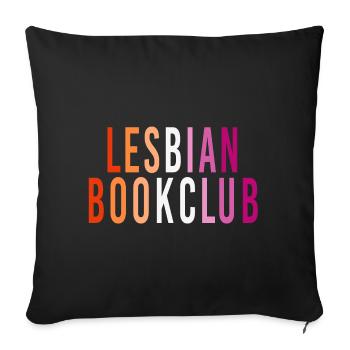 Lesbian Bookclub - Sofakissenbezug 45 x 45 cm - Schwarz - Vorne