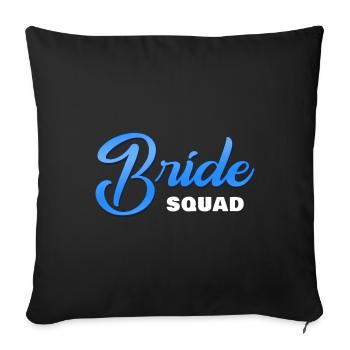 Bride Squad Blue W - Housse de coussin décorative 45 x 45 cm - noir - Devant