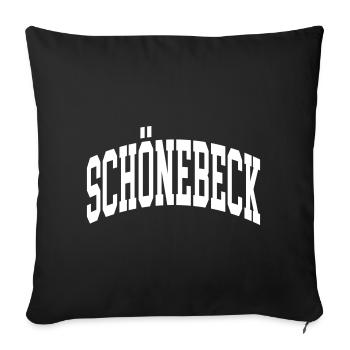Schönebeck - Housse de coussin décorative 45 x 45 cm - noir - Devant