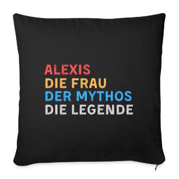 Alexis Fau Mythos Legende - Sofakissenbezug 45 x 45 cm - Schwarz - Vorne