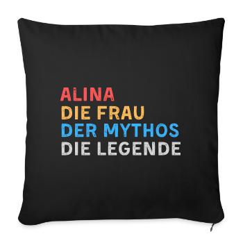 Alina Fau Mythos Legende - Sofakissenbezug 45 x 45 cm - Schwarz - Vorne